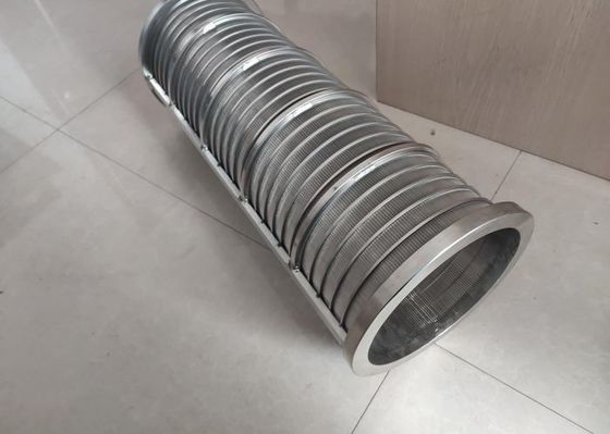 ID200mm OD240mm H600mm Wedge Wire Screen Filter For Dewatering Machine